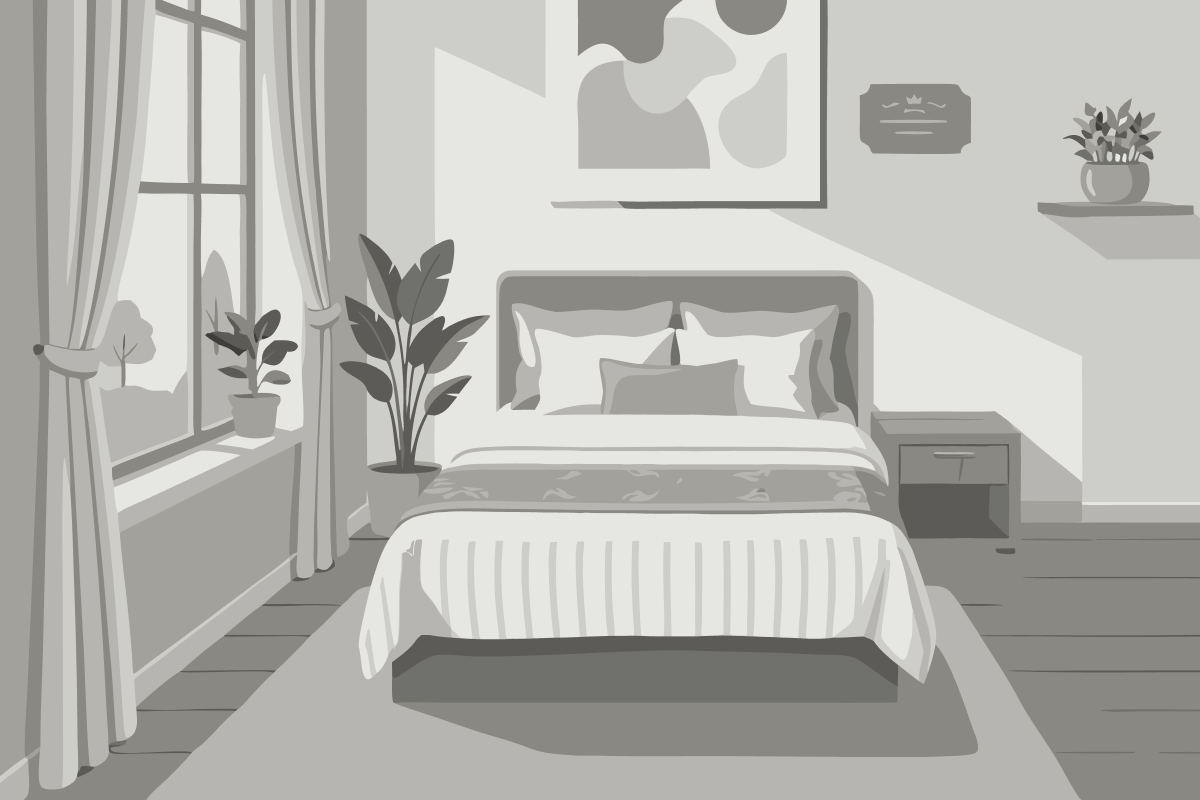 Premium Room with Two Double Beds and Hills View